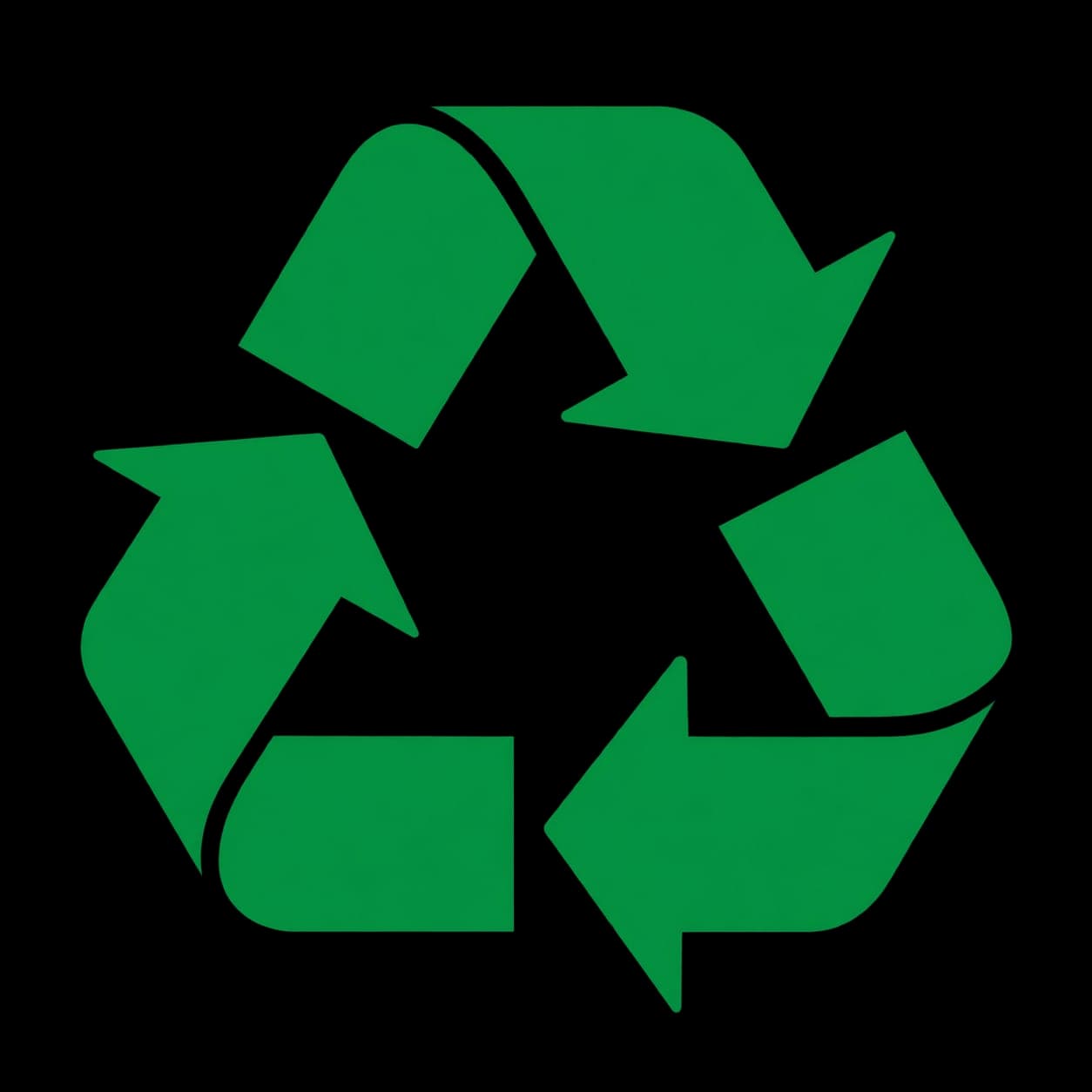 Recycle symbol for eco-friendly yarns and recycled materials