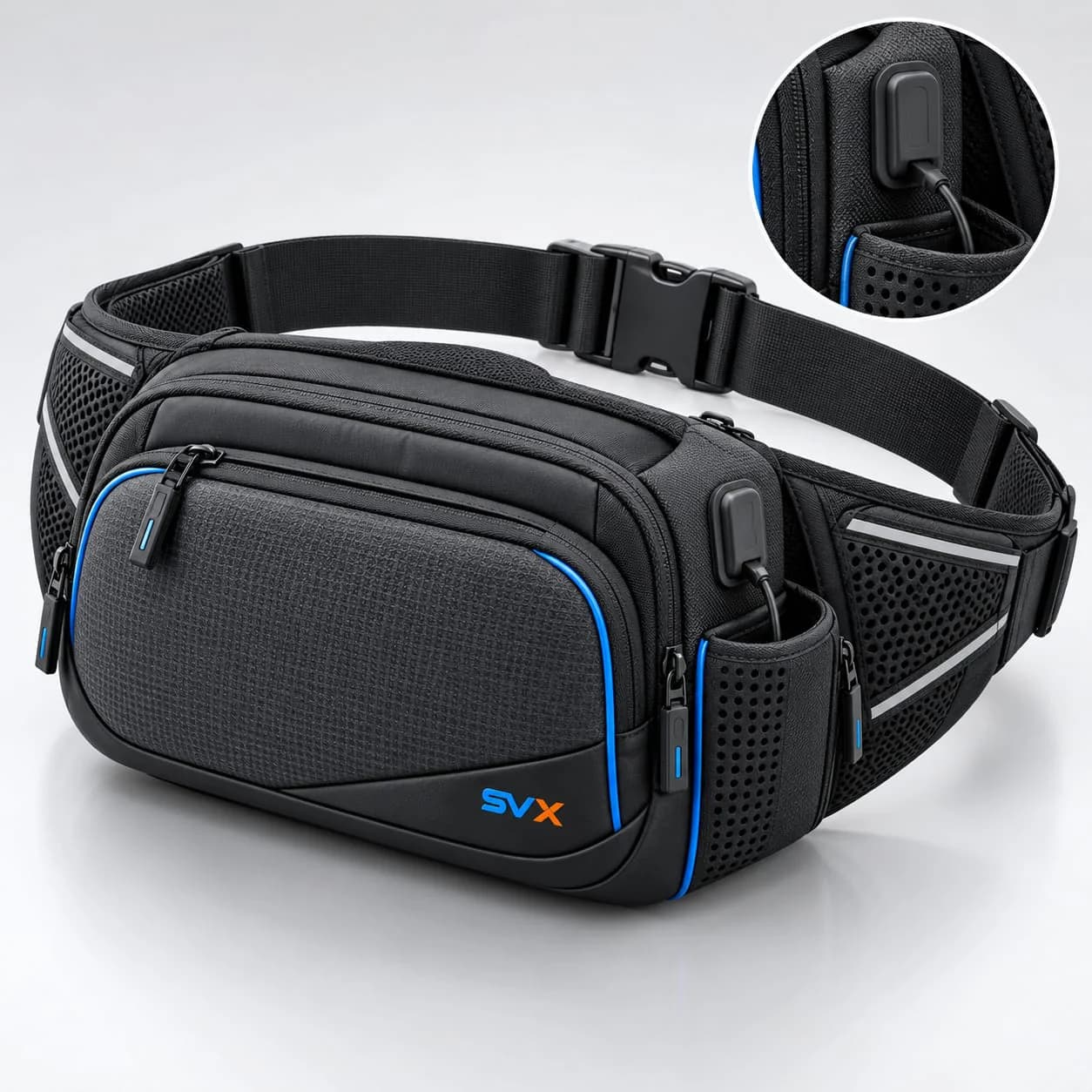 SVX multi-pocket running belts development example
