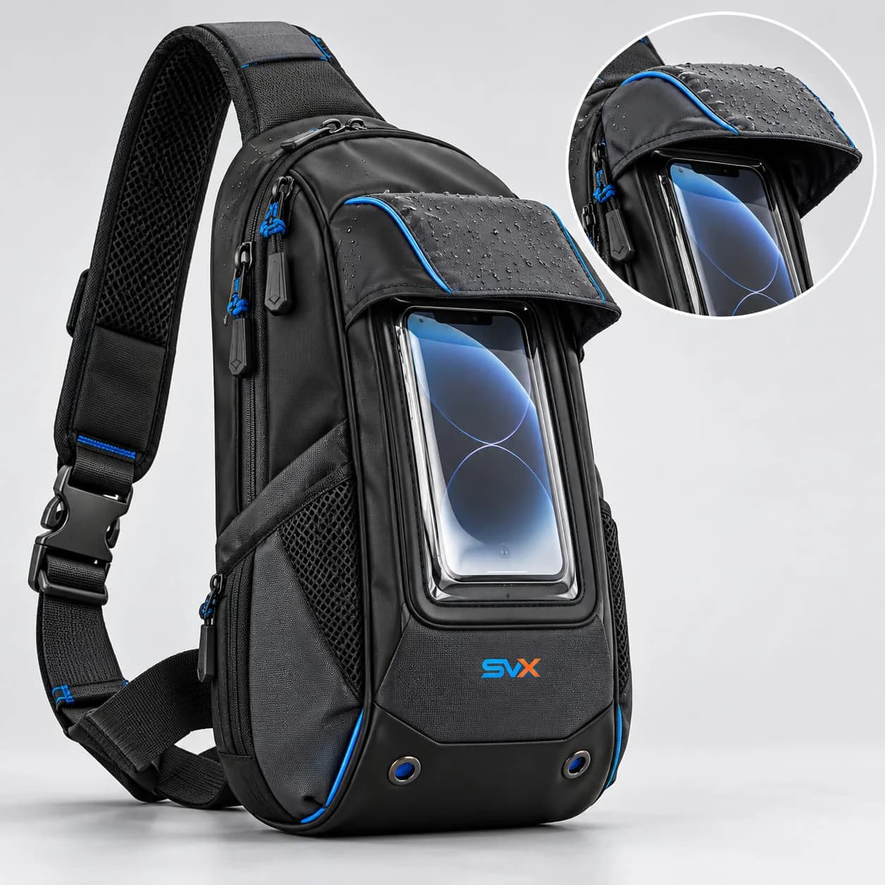 SVX waterproof phone sling bags development example
