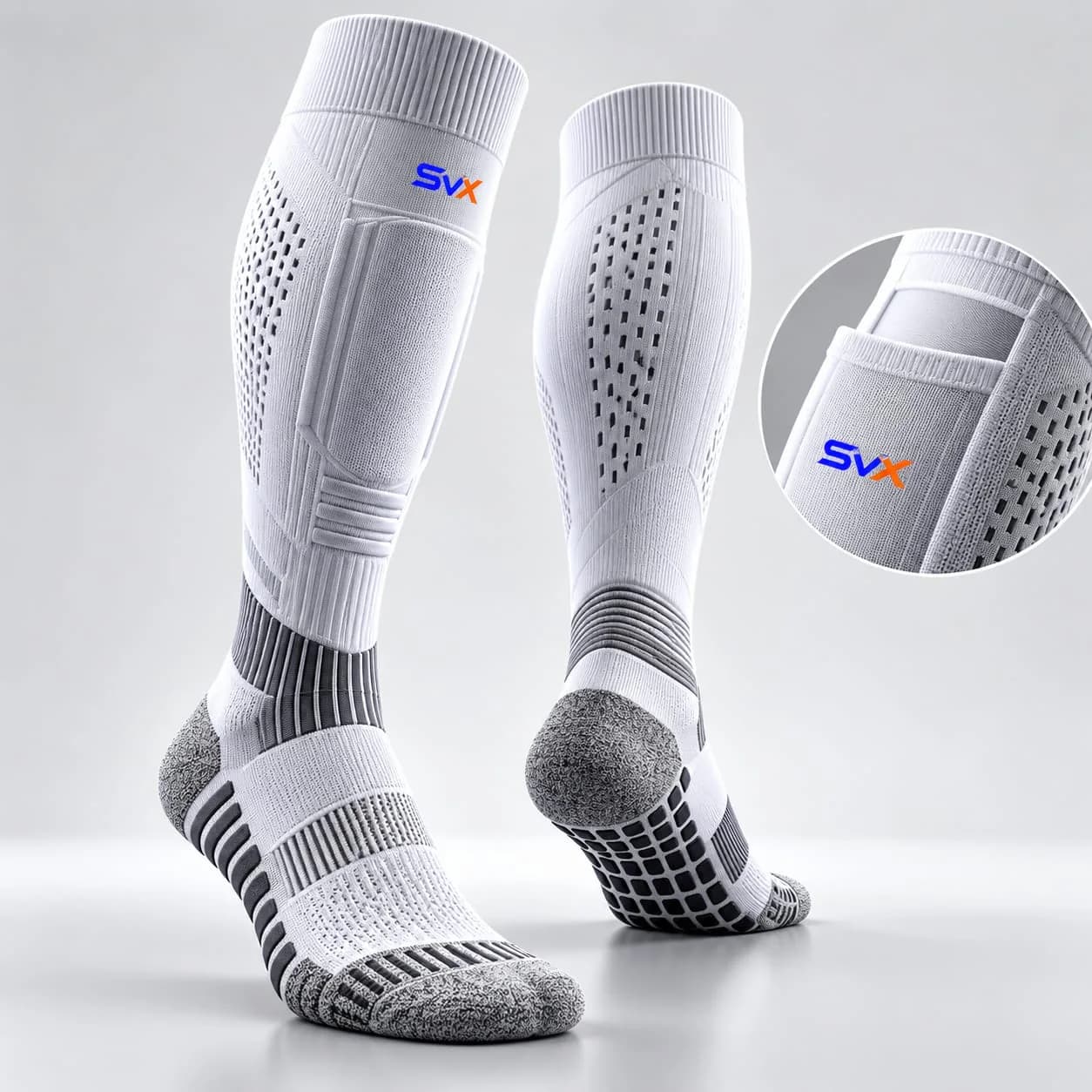 Guard-Pocket Football Socks custom sock development example