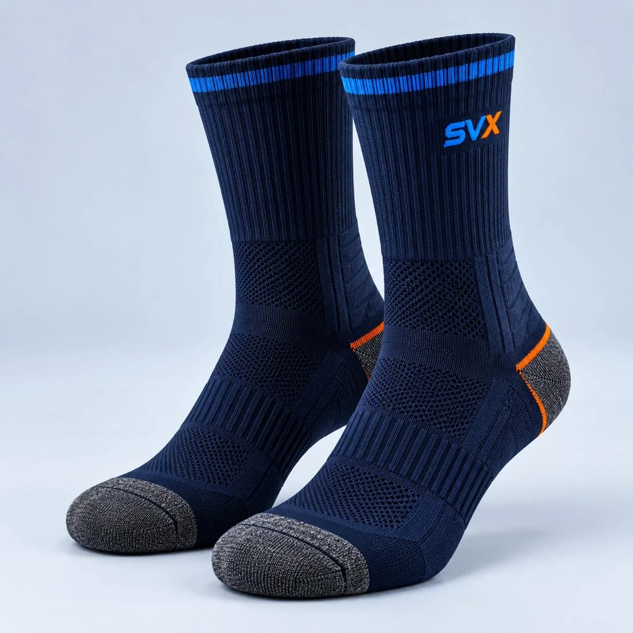 Midnight Aero Training Crew custom sock development example