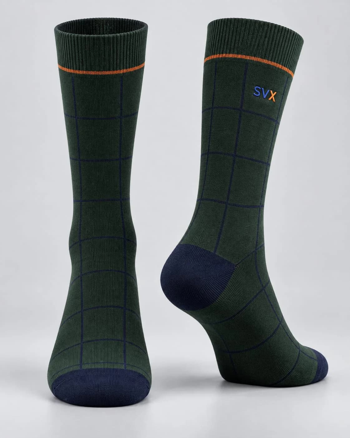 Highland Grid Dress Sock custom sock development example