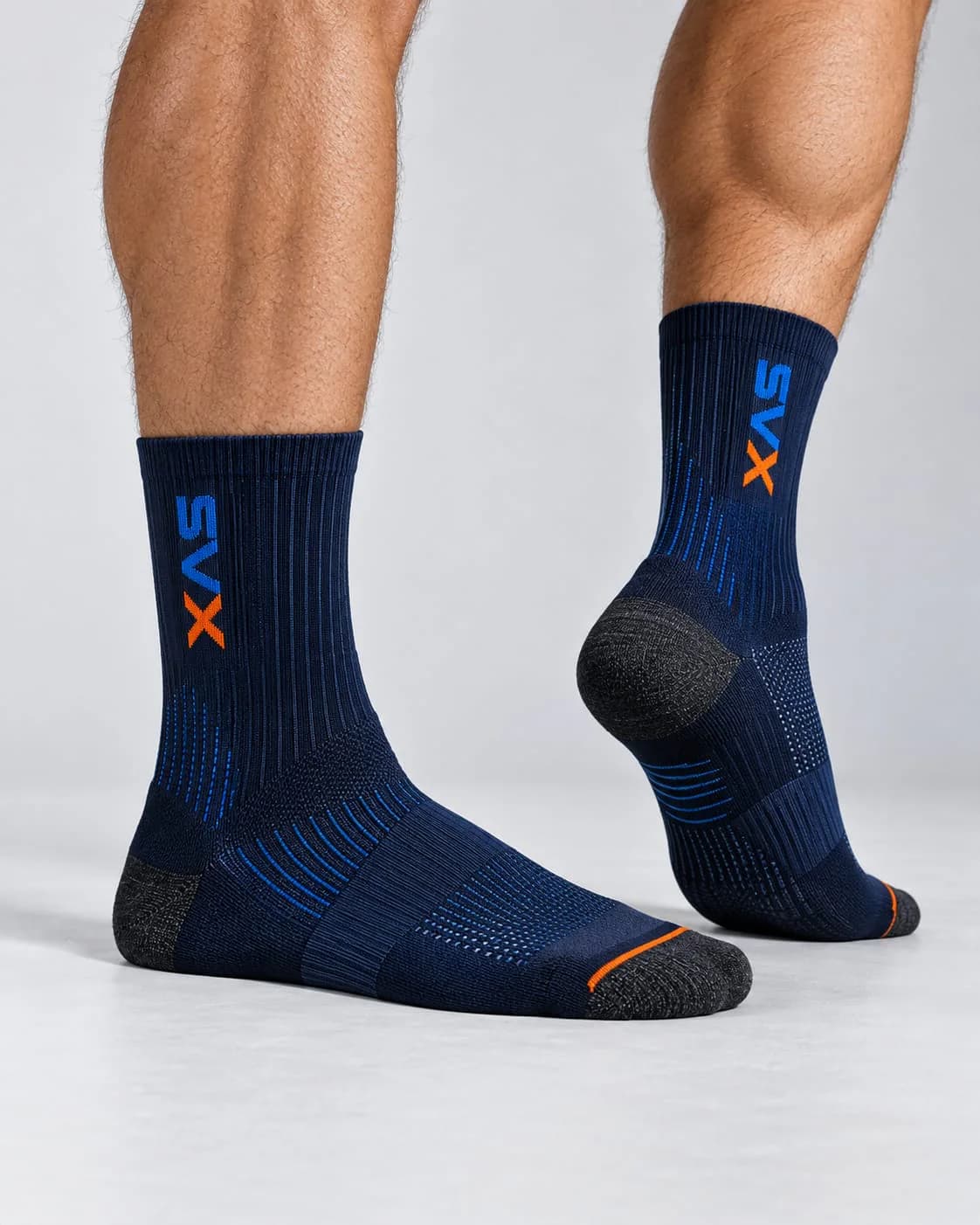 Night Pulse Performance Crew custom sock development example