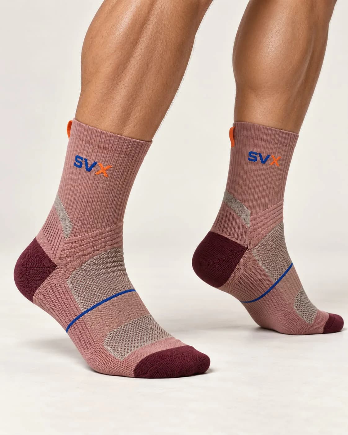 Rose Motion Training Crew custom sock development example